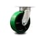 Service Caster 6 Inch Kingpinless Green Poly on Steel Wheel Swivel Top Plate Caster SCC SCC-KP30S620-PUR-GB - alternate 1